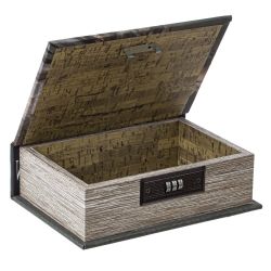 GAEM Шкатулка-книга с кодовым замком, L15,5 W6,5 H22 см