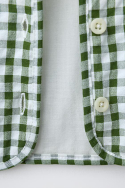 ZARA КУРТКА В КЛЕТКУ ВИШИ, ЭКРЮ/ЗЕЛЕНЫЙ