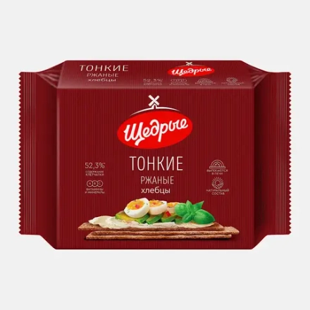 Хлебцы ржаные тонкие Щедрые 170г