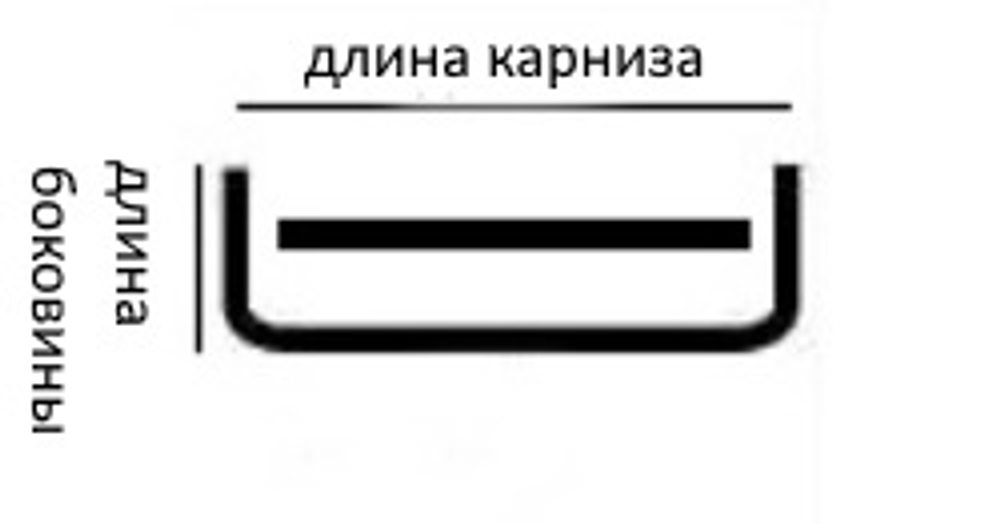 Карниз для штор профильный алюминиевый СТ 1100 раздвижной с управлением 2-рядный (ширина 1 см)