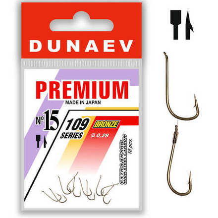 Крючок Dunaev Premium 109 #15 (упак. 10 шт)