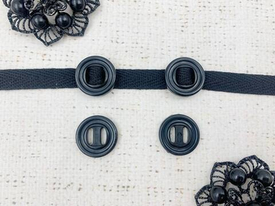 Пуговицы канада термохимстойкая, d 1,8 мм, чёрный