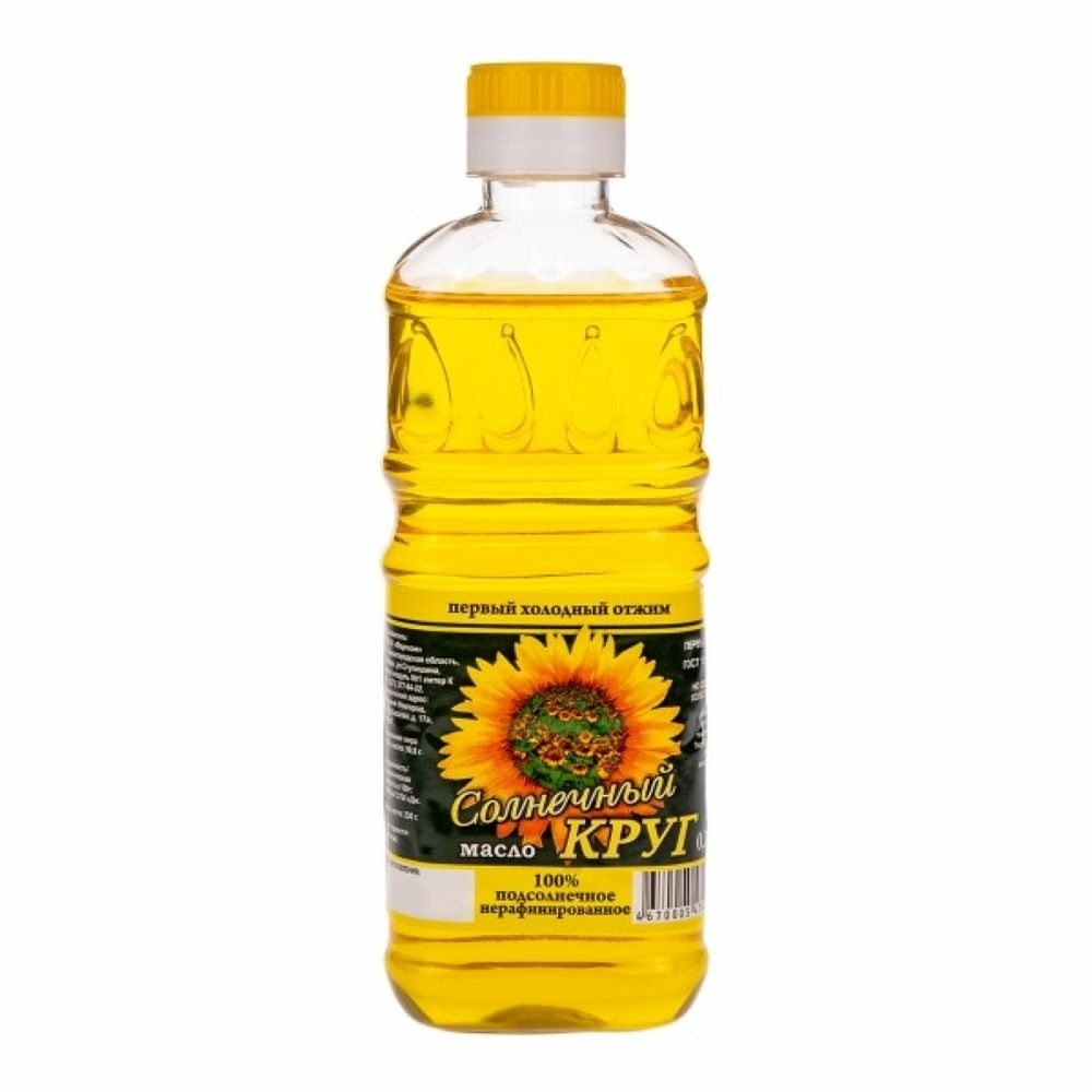 Масло Солнечный Круг подсолнечное рафинированное в/с 1 л