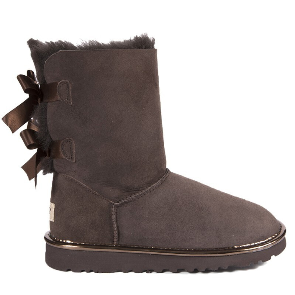 Угги Bailey Bow II Metallic Chocolate