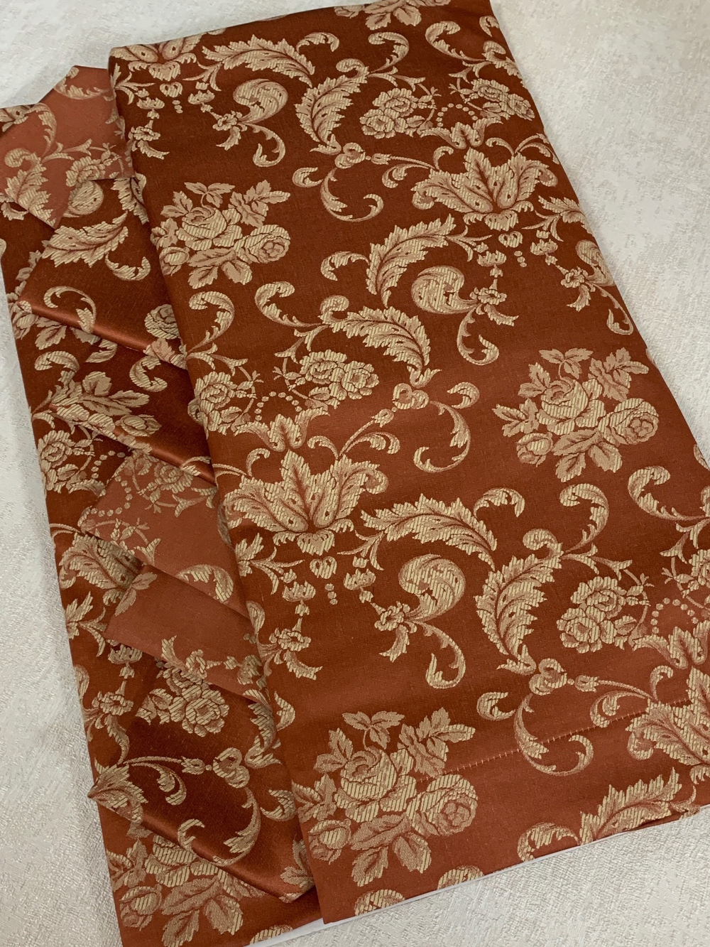 Скатерть 170х280 и 12 салфеток Gamba 9283 Mattone кирпичная