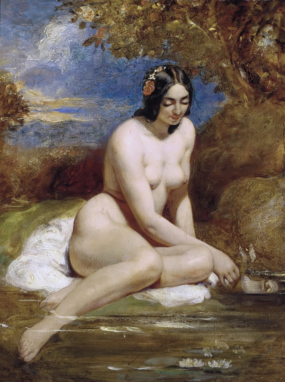 Уильям Этти. Купальщица (The Bather). 60 x 45. Частное собрание.