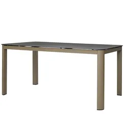 Уличный стол Leif, 160х90х75 см, серо-бежевый