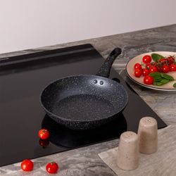 СКОВОРОДА AGNESS С АНТИПРИГАРНЫМ ПОКРЫТИЕМ "BLACK MARBLE", 22Х4,5СМ