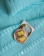 Комплект стеганного покрывала и 2 наволочек Kaj Navy Hermodr 130220327 Иран