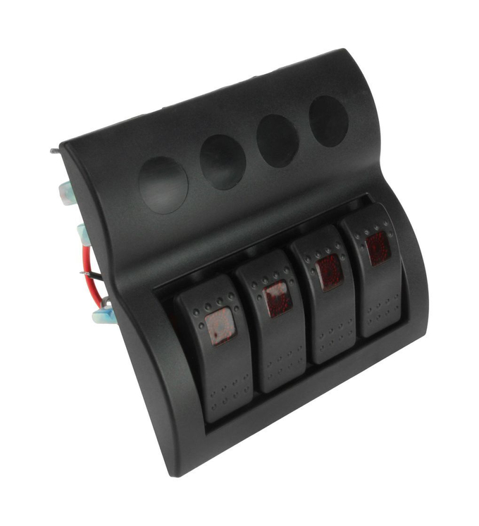 Панель бортового питания 4 переключателя, автоматы