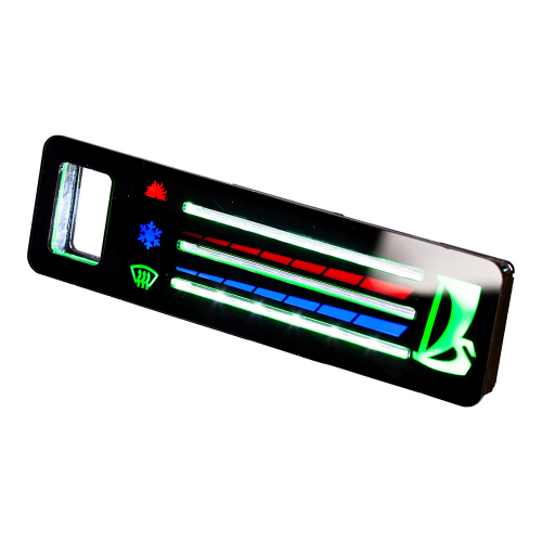 Ручки управления блоком отопителя с рычажками для ваз 2107 с зеленой подсветкой