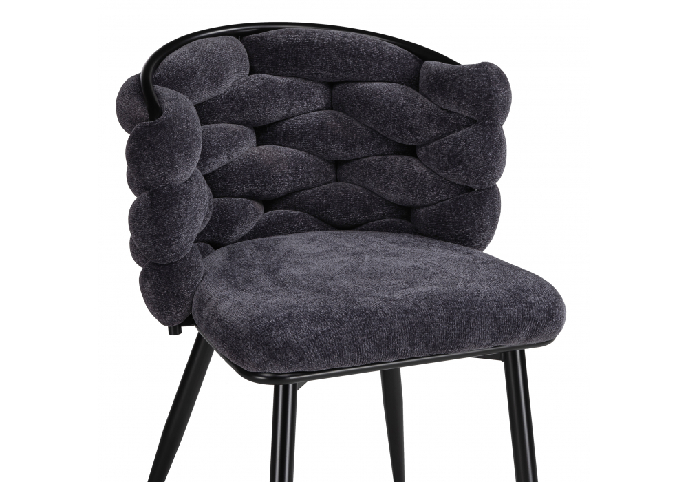 Стул на металлокаркасе Woodville на металлокаркасе Rendi gray-blue, black, ножки черные