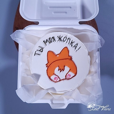 Бенто торт "Жопка Корги"