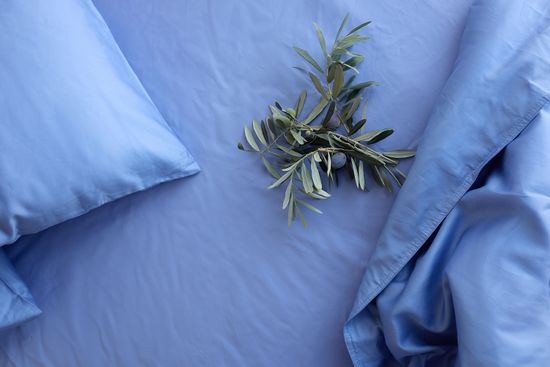 Комплект постельного белья из премиального сатина сиреневого цвета из коллекции essential, 200х220 см