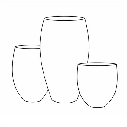 Кашпо, коллекция Concrete, форма BARREL