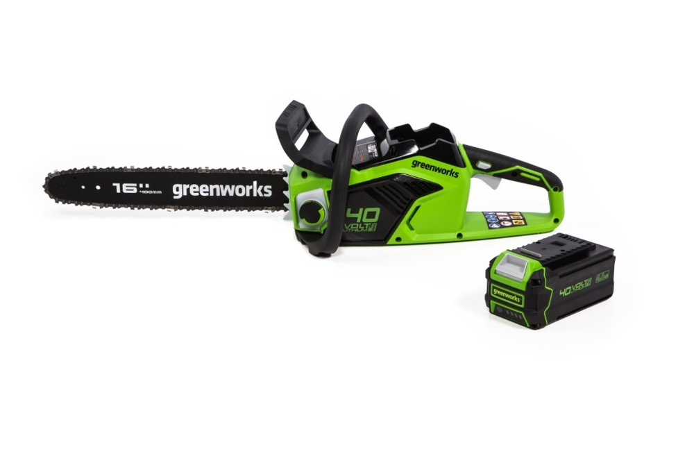 Пила аккумуляторная 40V Greenworks GD40CS18K4 б/щ 40см 1хАКБ 4Ач и ЗУ