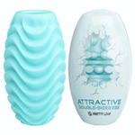 Двусторонний мини-мастурбатор Attractive (Цвет: аквамариновый)