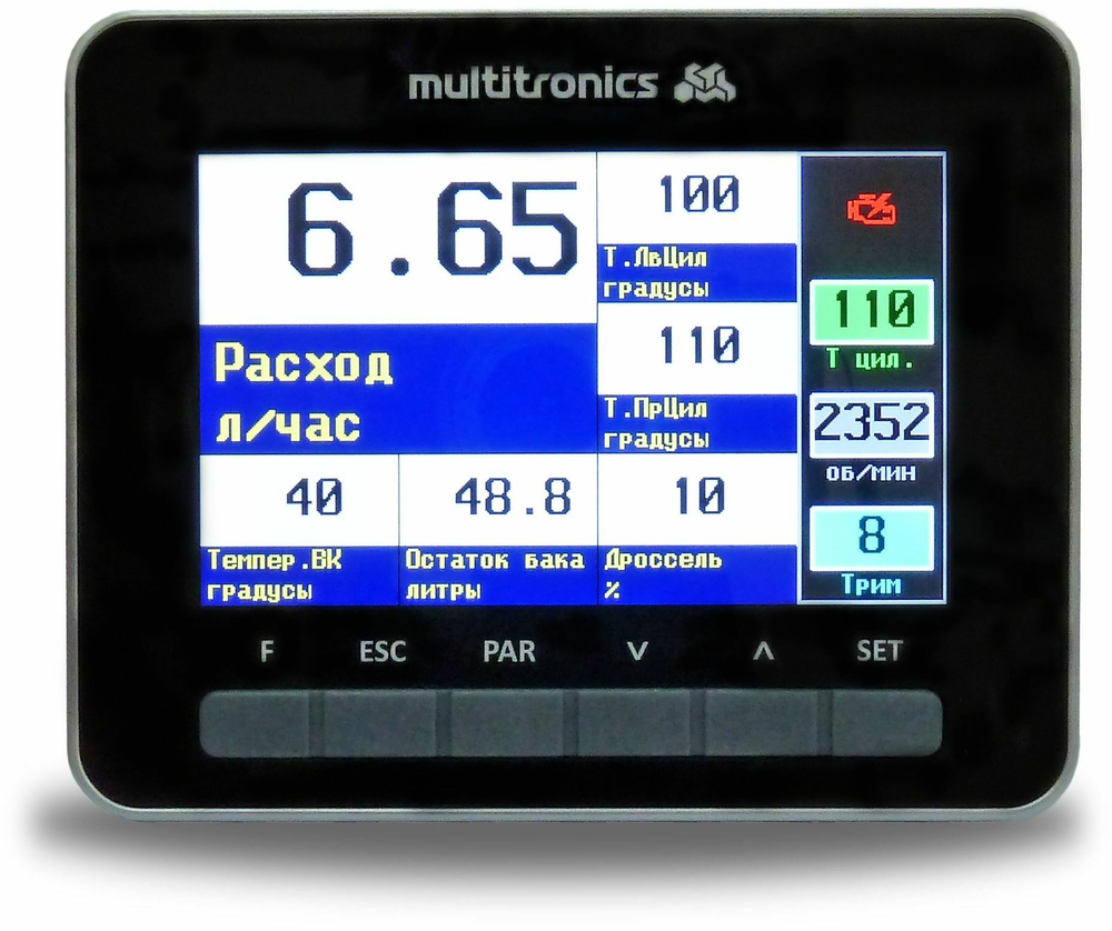 Multitronics CL-950 бортовой компьютер для  катеров черный (Разъем Suzuki) с кабелем NMEA2000-M