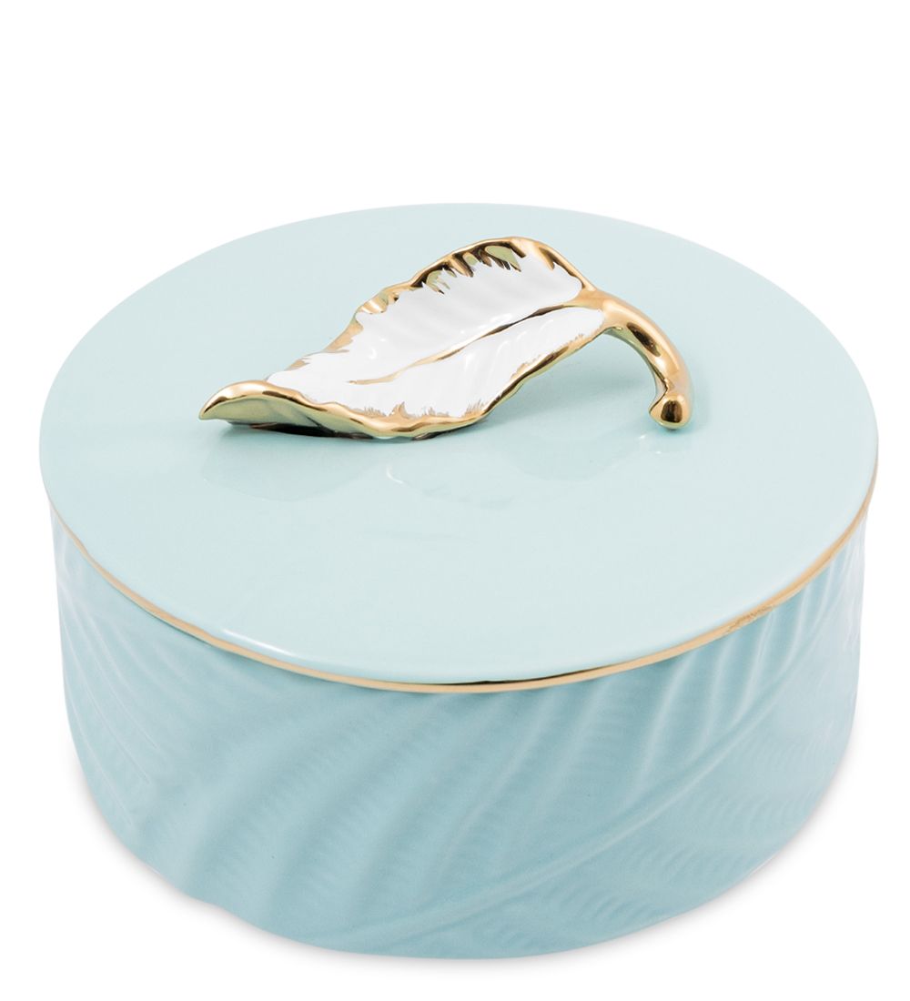 OS-181/3 Декоративная ваза с крышкой Коллекция «Листья»