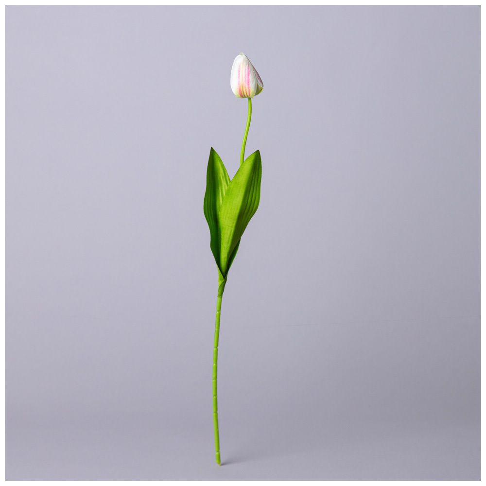 ЦВЕТОК ИСКУССТВЕННЫЙ ТЮЛЬПАН ДЛИНА=48СМ , ЦВЕТ КРЕМОВО-РОЗОВЫЙ МАЛ.УП.=60ШТ