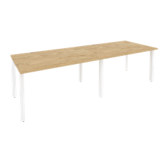 Onix Стол переговорный O.MP-PRG-2.3 Тиквуд Светлый/Металл Белый 2760*980*750