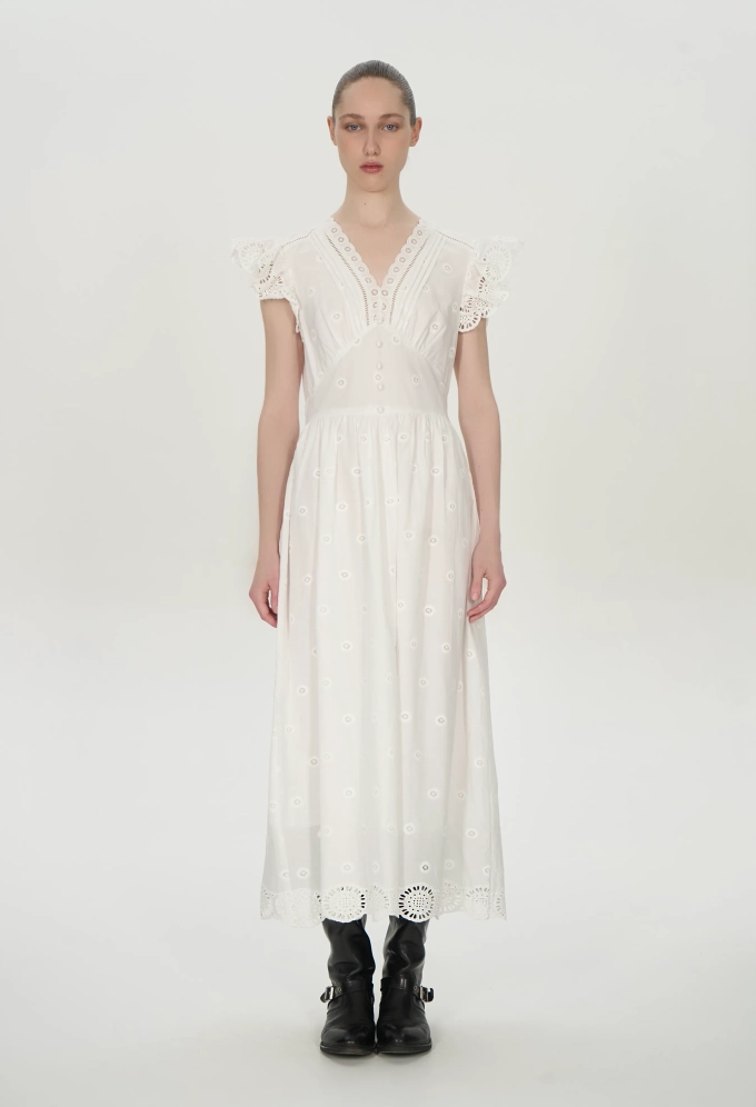 Платье, белый