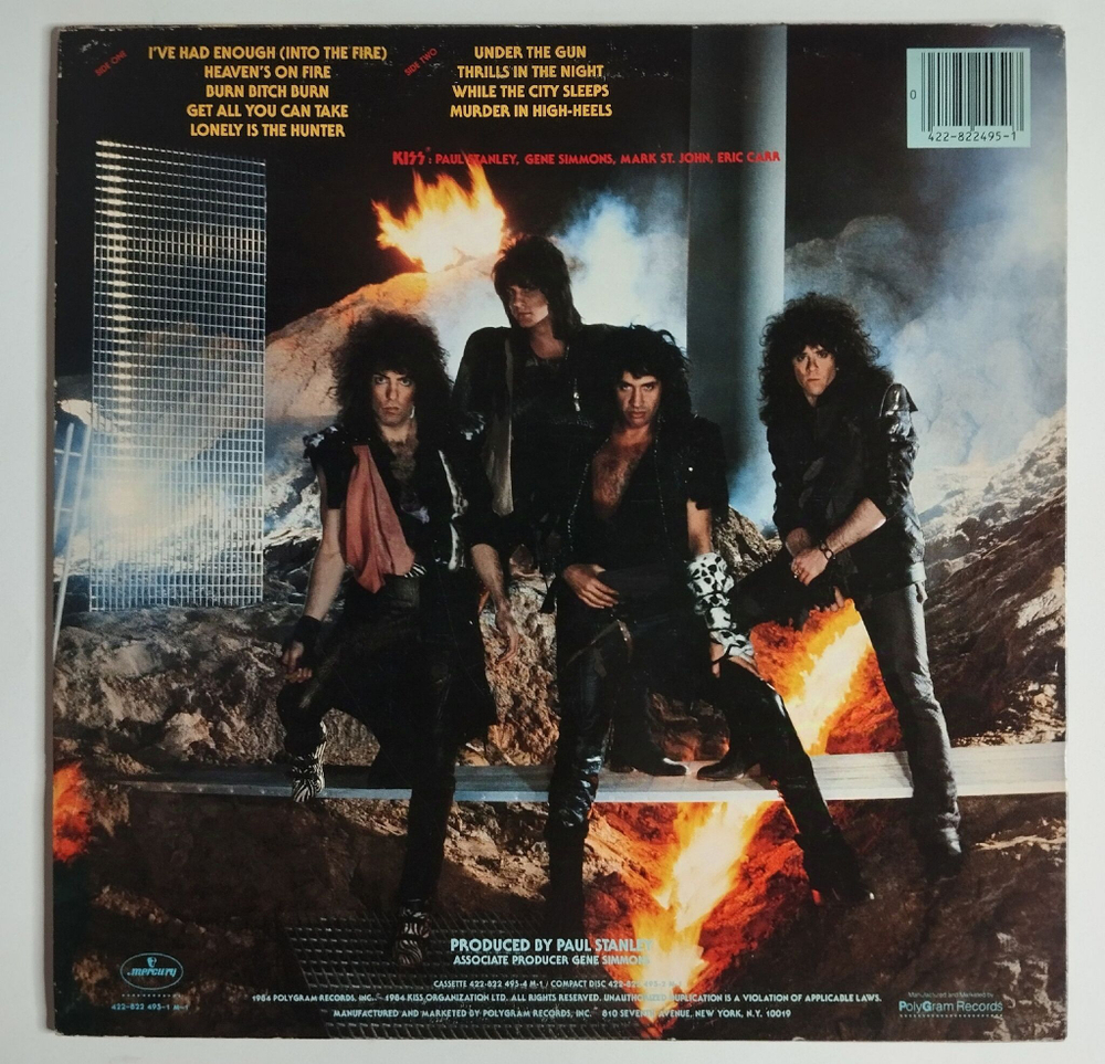 Винтажная виниловая пластинка LP Kiss Animalize (USA 1984)
