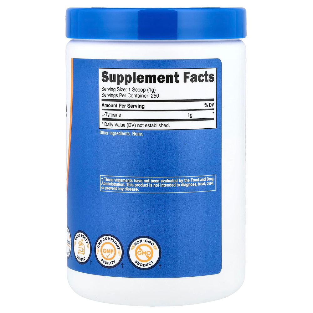 Nutricost, L-тирозин, без добавок, 250 г (8,9 унции)