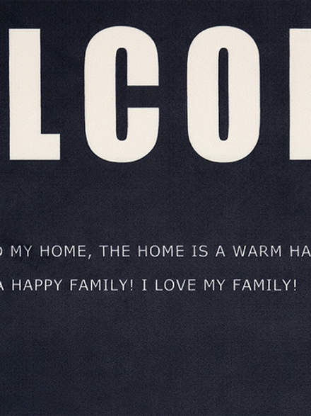 Коврик придверный LUCKY 60х90 ПЭ, чёрный/белый welcome