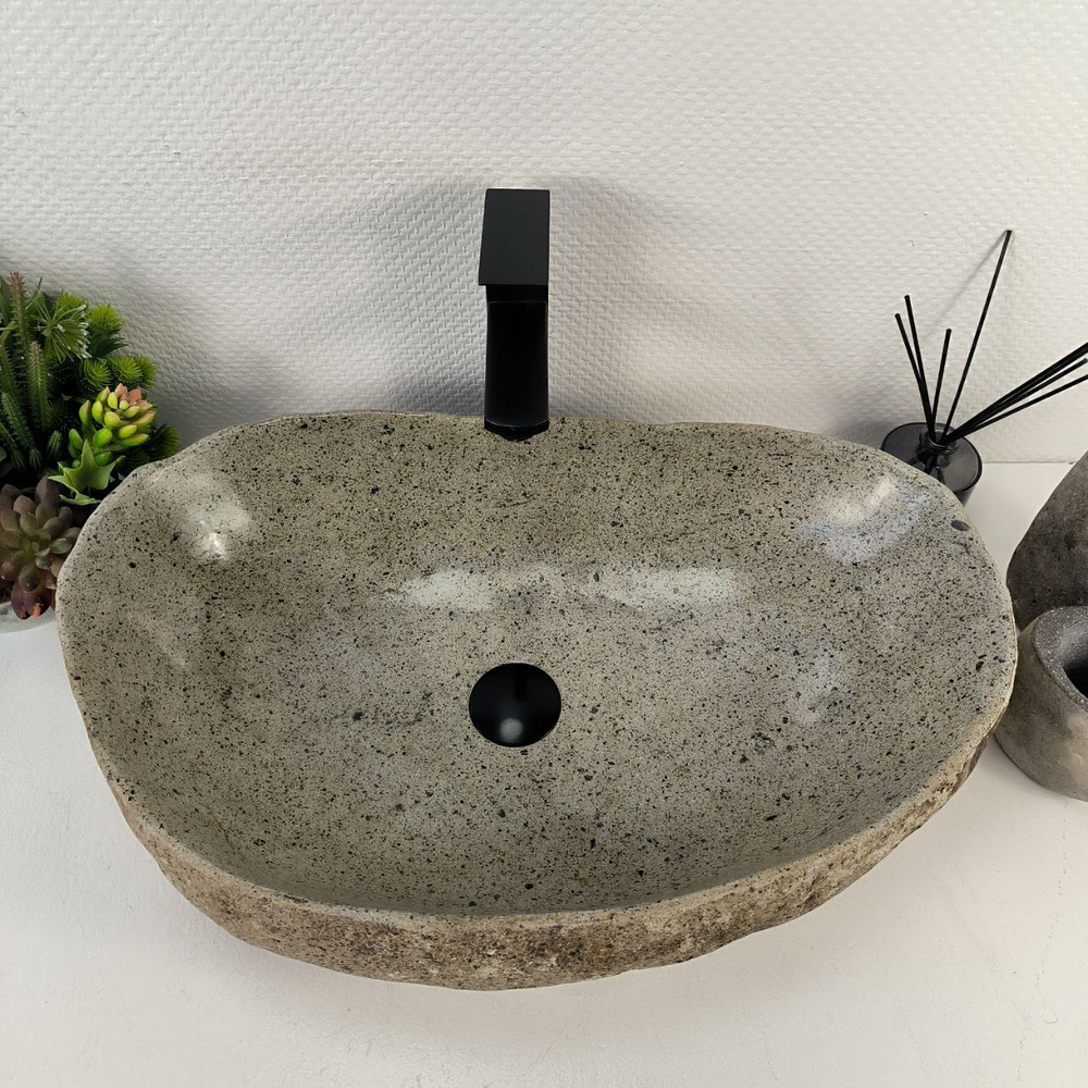 Раковина из речного камня RS-65521 61*39*15 0858