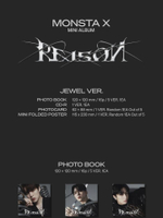 Альбом MONSTA X - REASON 12th Mini Album Jewel Case 5 Version SET