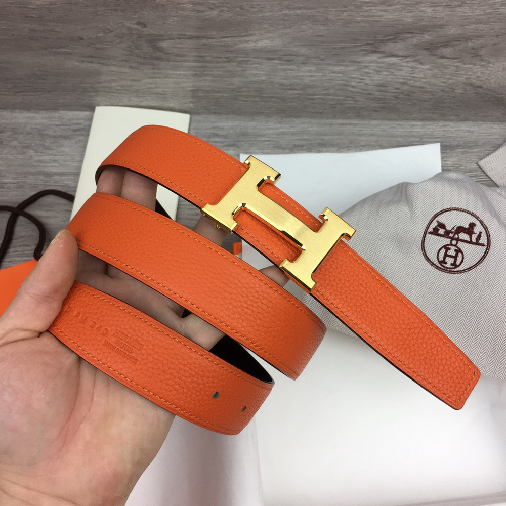 Двухсторонний ремень из зернистой кожи Togo