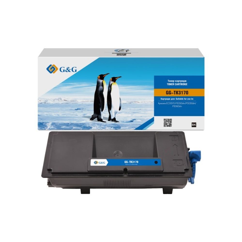 Тонер-картридж G&amp;G, аналог Kyocera TK-3170 для Ecosys M3860/P3050/P3055/P3060/P3150/P3155/P3260 (15.5K)