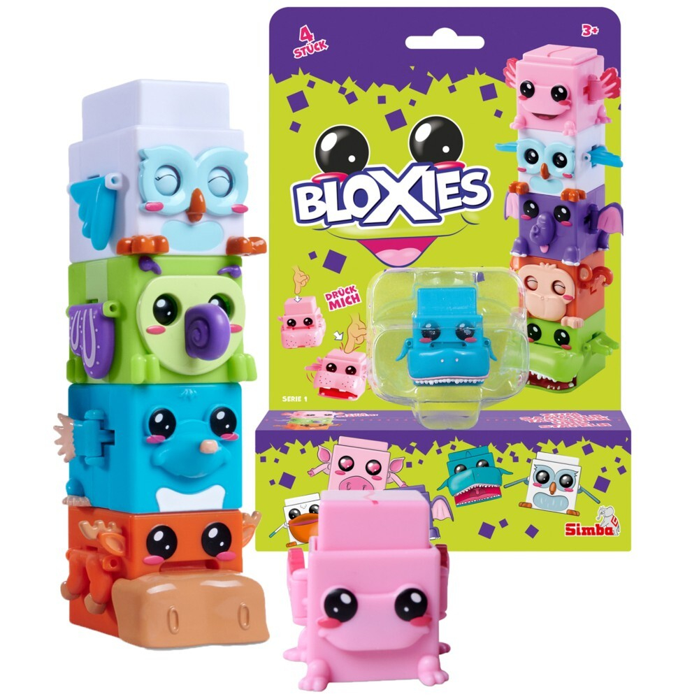 Simba - фигурки животных Bloxies 4 шт. в упаковке Surprise 5952627 / артикул   5952627  / GTIN 4006592090104