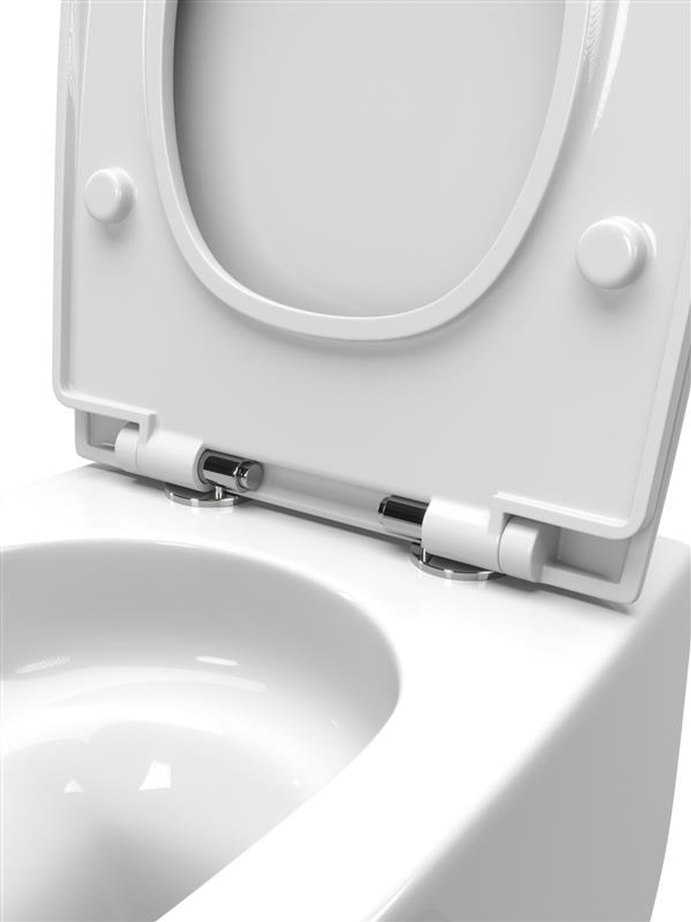 Унитаз подвесной безободковый с сиденьем и смывом TORNADO Cezares COMFORT CZR-380-TH-TOR/SC