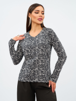 Лонгслив ЛНкл-080/черный-зебра