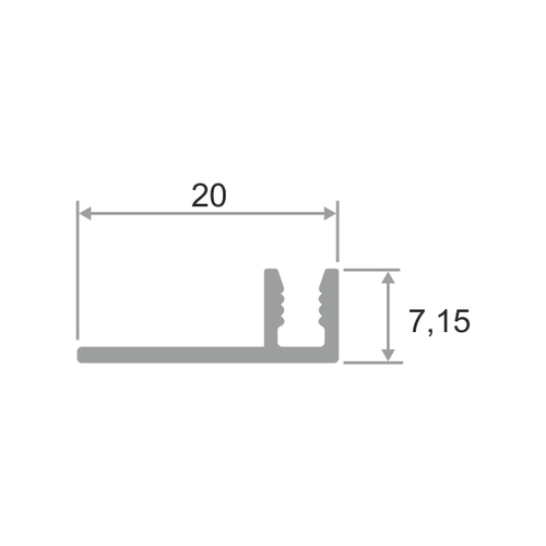 Алюминиевый профиль ПТО-7 2700 мм