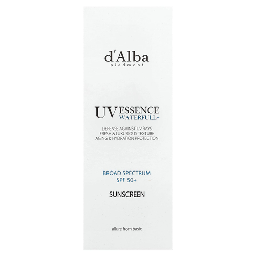 d'Alba, UV Essence Waterfull + Sunscreen, SPF 50+, 50 мл (1,69 жидк. Унции)