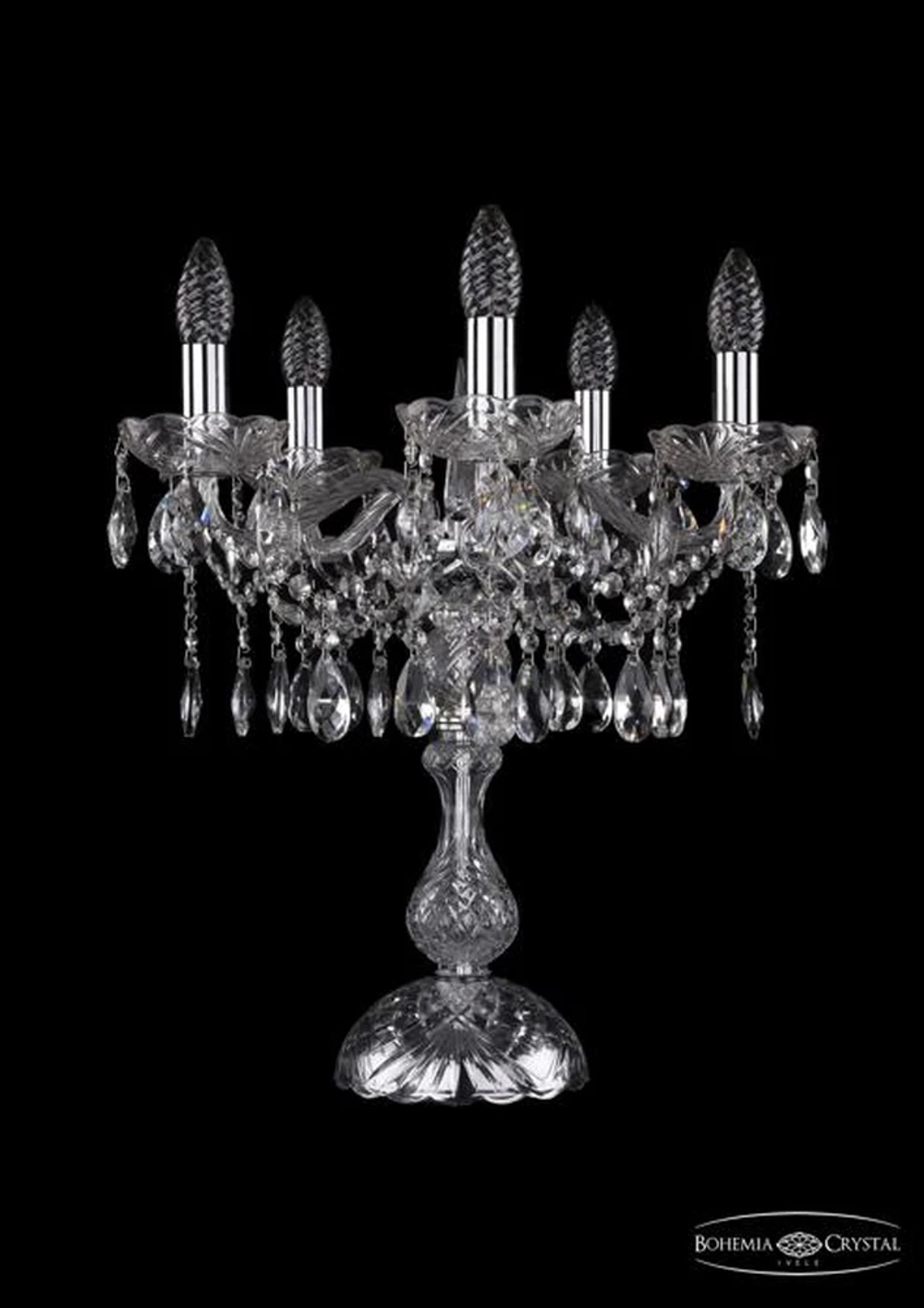 Декоративная настольная лампа Bohemia Ivele 1413L/5/141-47/Ni