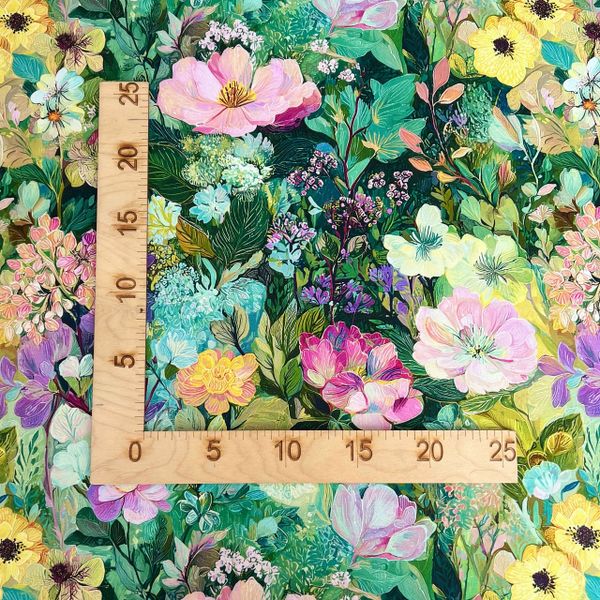 ЦВЕТОЧНЫЙ ПРИНТ, ПИОНЫ, ГОРТЕНЗИЯ - 100% хлопок 2