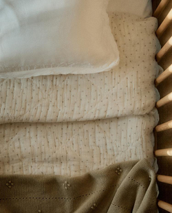 ZARA HOME ДЕТСКОЕ ПОКРЫВАЛО ИЗ МУСЛИНА, ЗЕЛЕНЫЙ