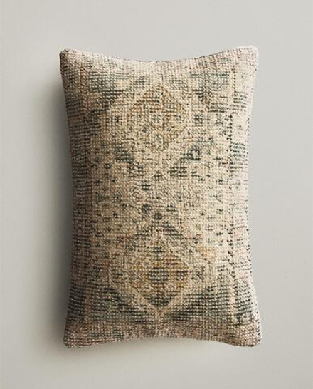 Zara Home наволочка декоративная из хлопка, синий, 40x60 см