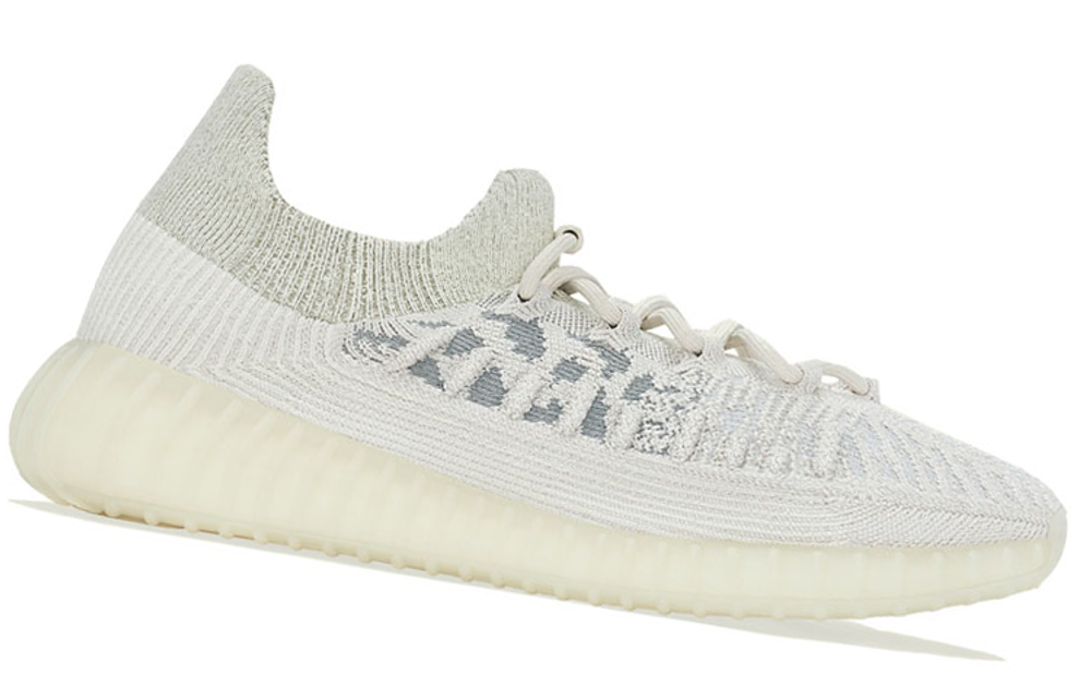 Adidas originals Yeezy Boost 350 V2 gray and white CMPCT "Slate Bone" fabric shock absorption, non-slip, wear-resistant, breathable, lightweight, low-cut sports casual shoes for men and women the same style white