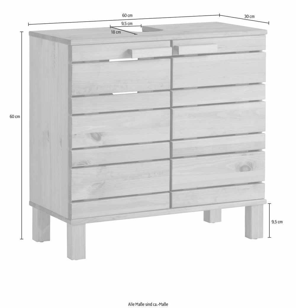 Тумба под умывальник Джосси в ванную комнату, деревянный