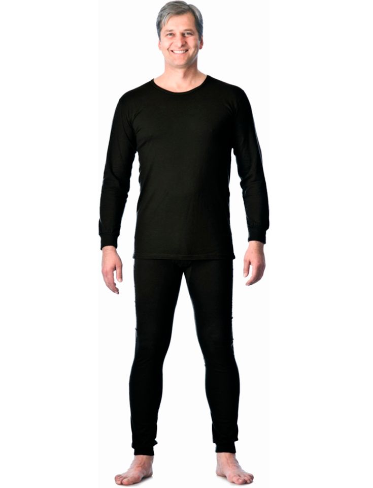 Белье нательное с начёсом (черное)