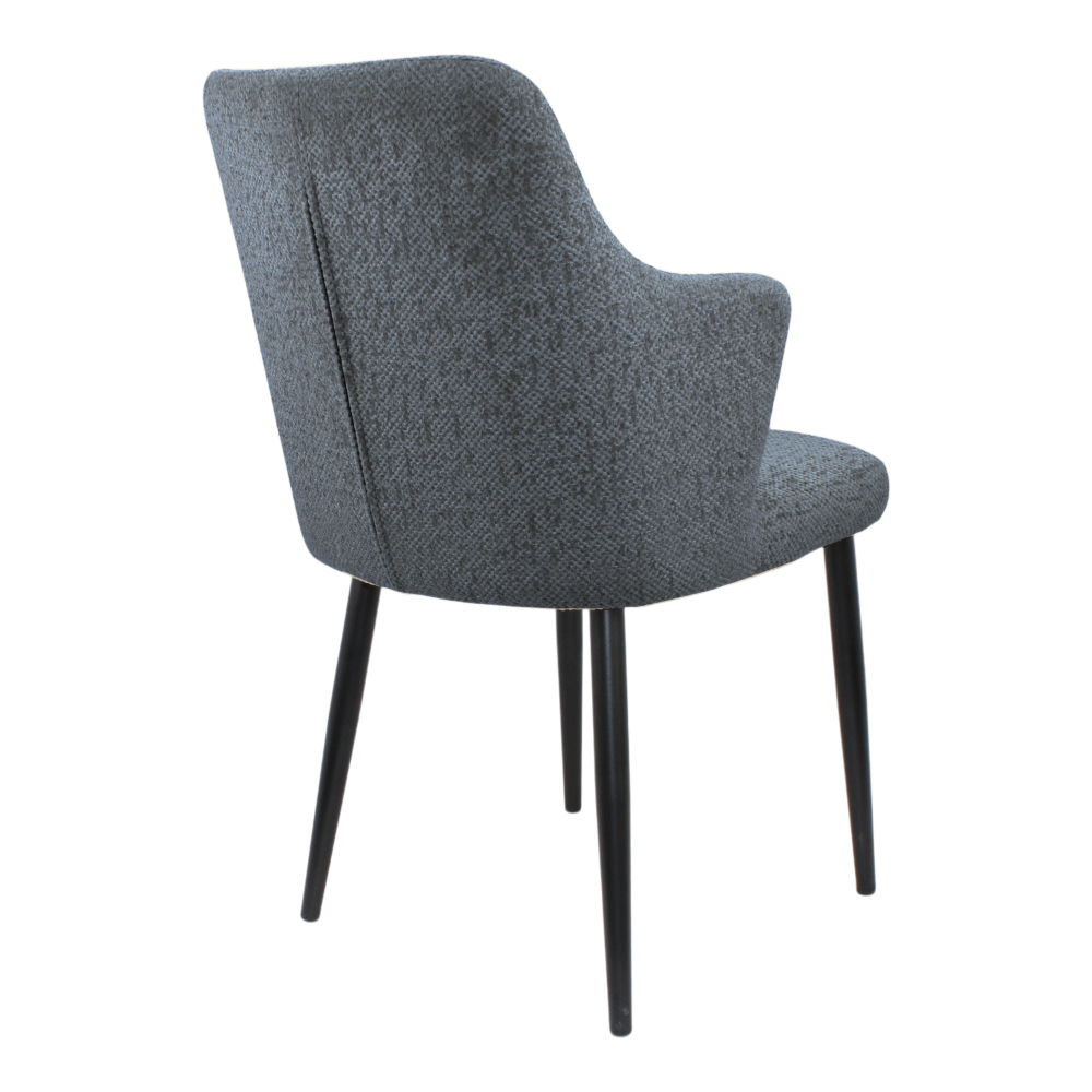 Стул "Монт" (арт. 346), велюр Сити06 темно-серый, ножки черные