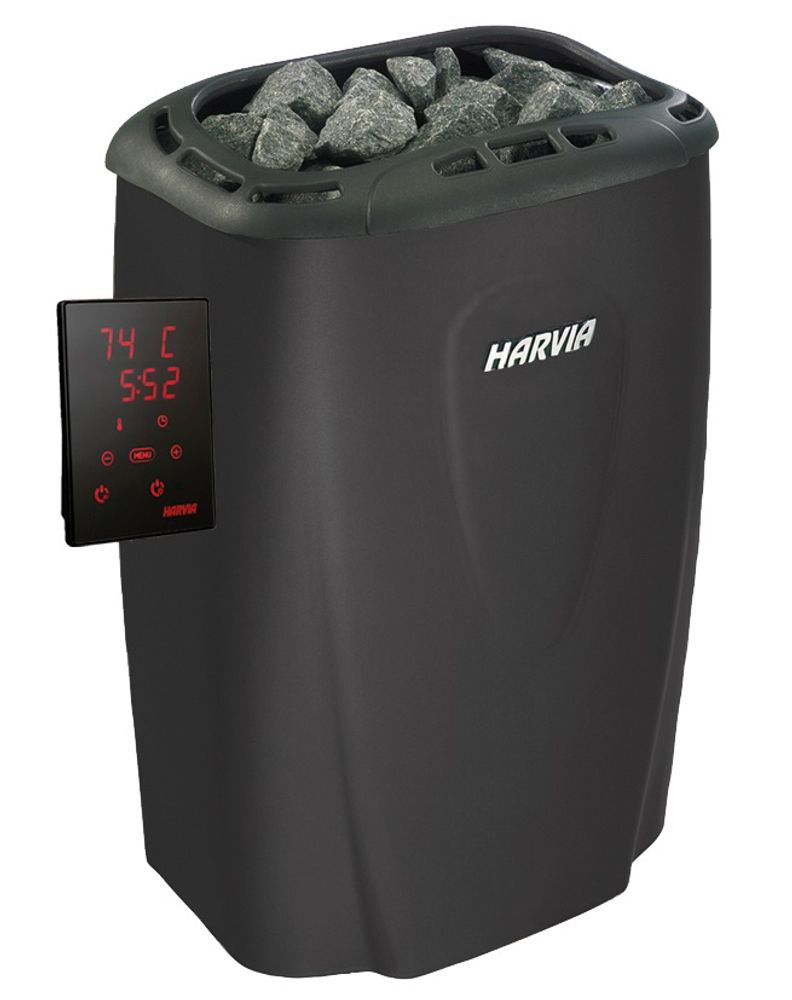 HARVIA Электрическая печь Moderna V80XE Black с выносным пультом в комплекте, артикул HVE804XEM