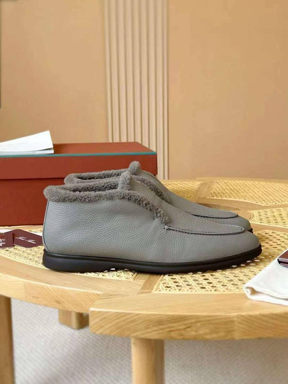 Высокие лоферы Loro Piana