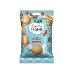 ФРУТО НЯНЯ Печенье с земляникой 6+мес 50гр