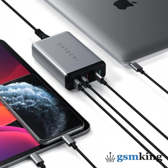 Satechi Type-C 75W Travel Charger Space Gray ST-MCTCAM